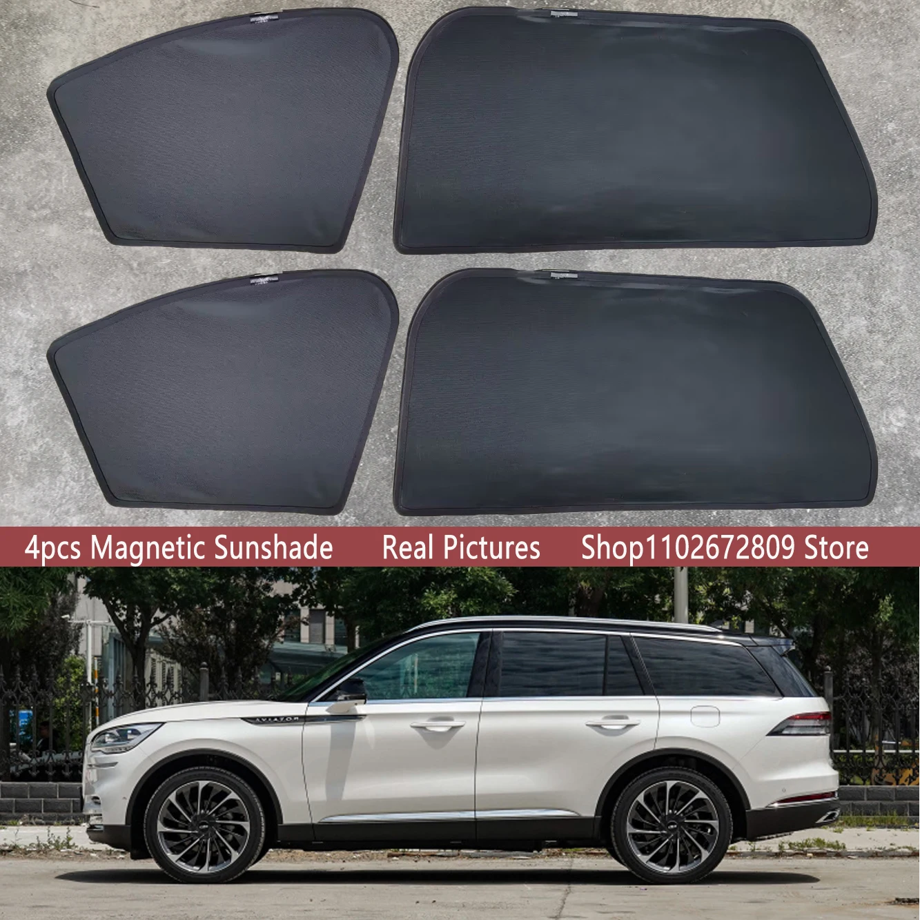 

Magnetic Car Sunshade Shield Front Windshield Frame Curtain Sun Shade For Lincoln Aviator GT 2021 2022 2023 2024 Accessories