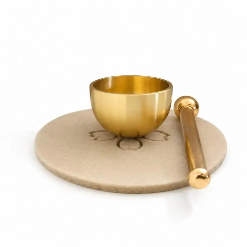 Tragbare Mini-Klangschale aus Messing, Kreatives Spirituelles Geschenk für Heimdekoration, Meditation, Entspannung und Stressabbau – Detail 4