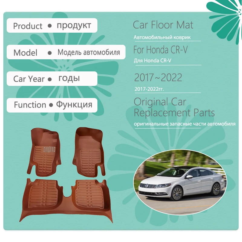 Car Floor Mats For Volkswagen CC VW Passat CC 2008~2017 Leather Pad Foot Cover Left Hand Driver Carpets Car Interior Accessories