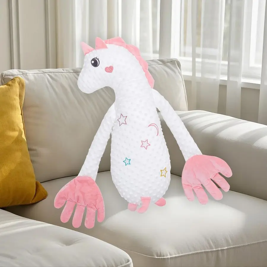 Brinquedos de chupetas, brinquedo de boneca de pelúcia animal bonito para meninas meninos, figura de unicórnio dinossauro portátil bonecas calmantes para casa e t
