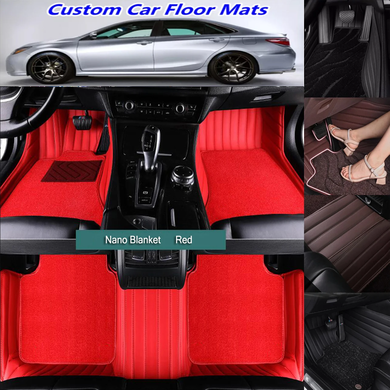 

For Bentley Continental Auto All Models double layer 5D Car Floor Mats Carpets Accessories floor liners car mats floor