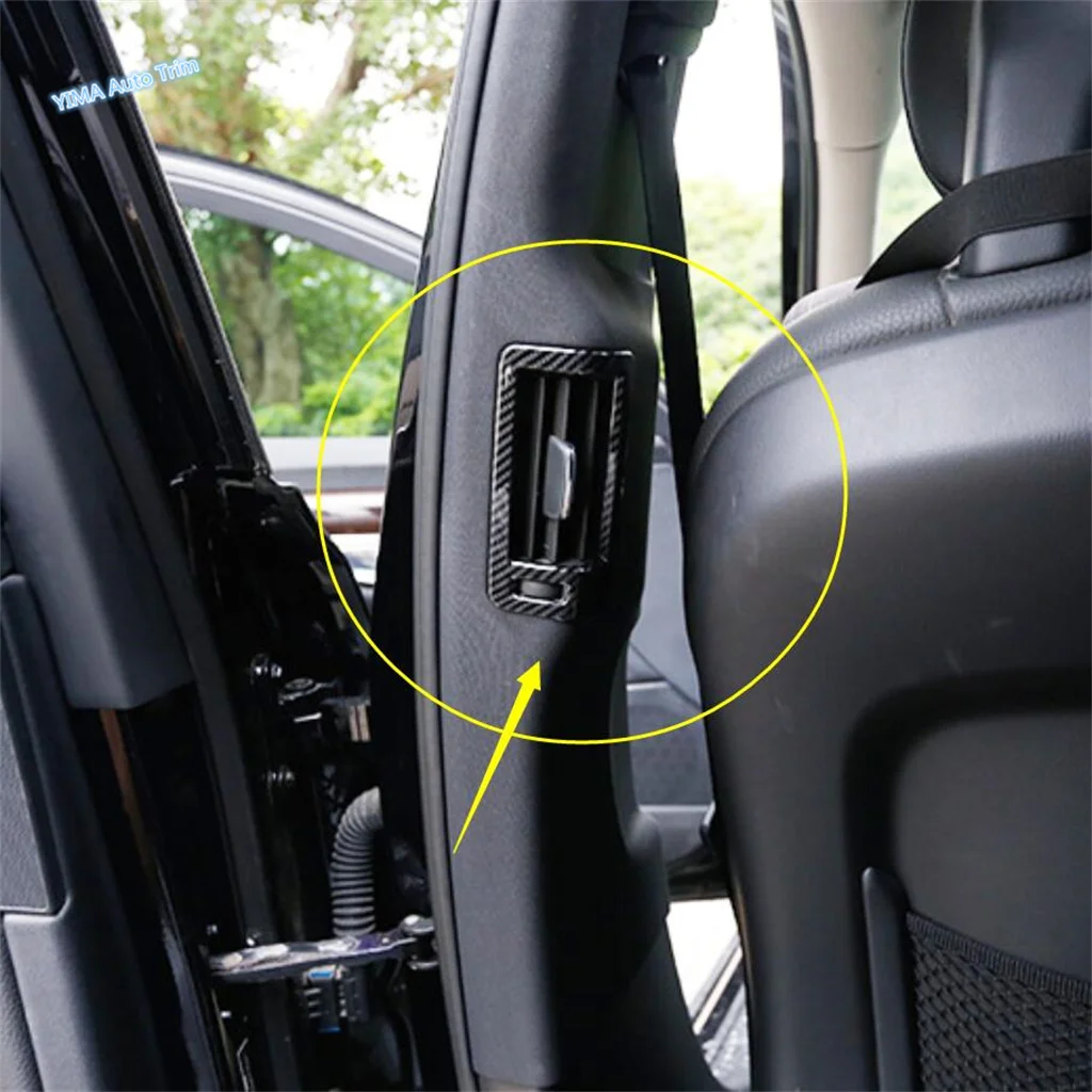 

For VOLVO XC60 2018 - 2024 Pillar B Air Conditioning Vent Outlet Panel Decoration Cover Trim ABS Carbon Fiber Style Accessories