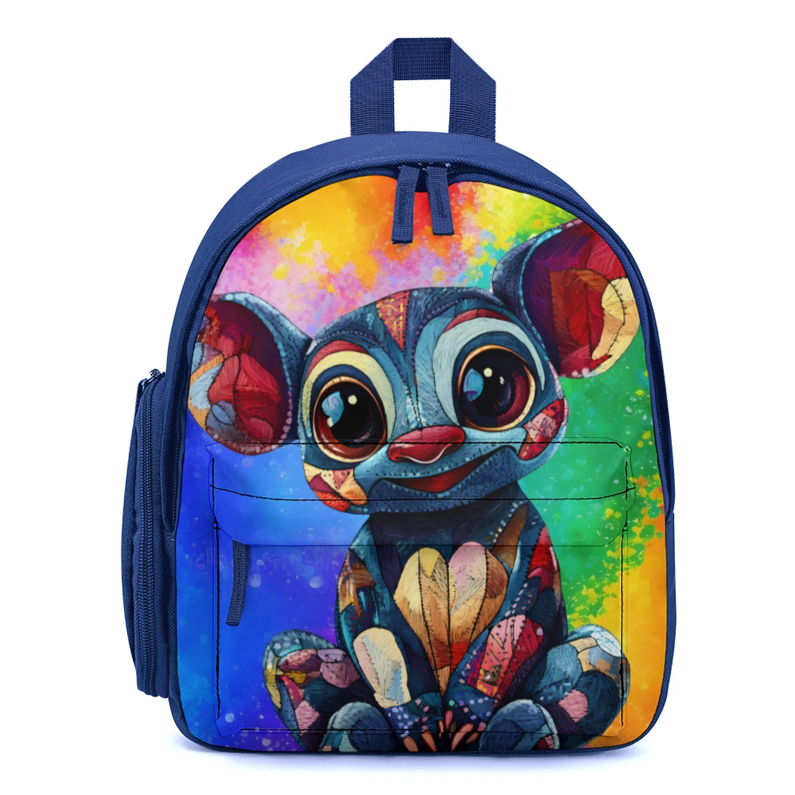 

Stitch-красочная лоскутная сумка для девочек с принтом, школьные рюкзаки для подростков, сумка для детского сада для девочек, 12-дюймовая школьная сумка
