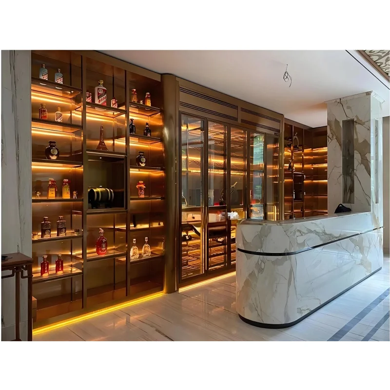 

Customize.Stylish Modern Urban Home Decoration Stainless Steel Thermostat Wine Cabinet
