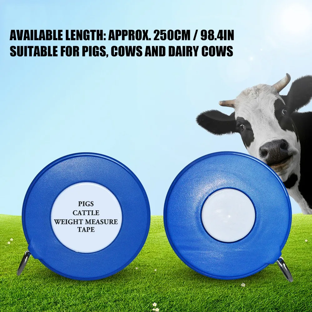 ABS Body Weight Tape Measure PVC 2.5m/8.20 ft Farm Weight Measuring Tool Dual Size Tables Portable Size
