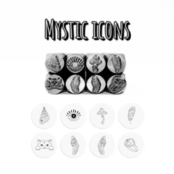 Metal Stamping Jewelry Making Supplies Mystic icons Metal Design Stamp for Metal, Jewelry  (8.5mm)