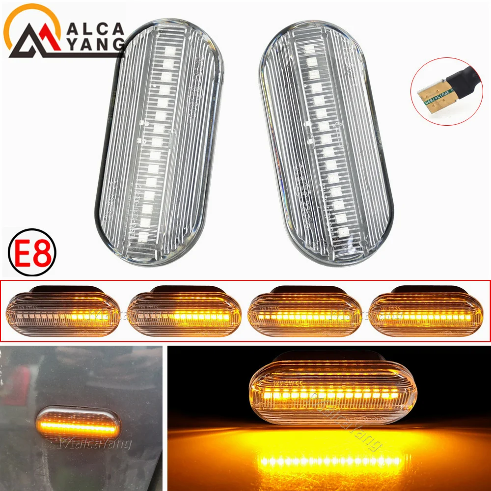 For Ford C-Max Fiesta MK6 Focus MK2 Fusion Galaxy Dynamic Turn Signal Light LED Side Fender Marker Sequential Indicator Blinker