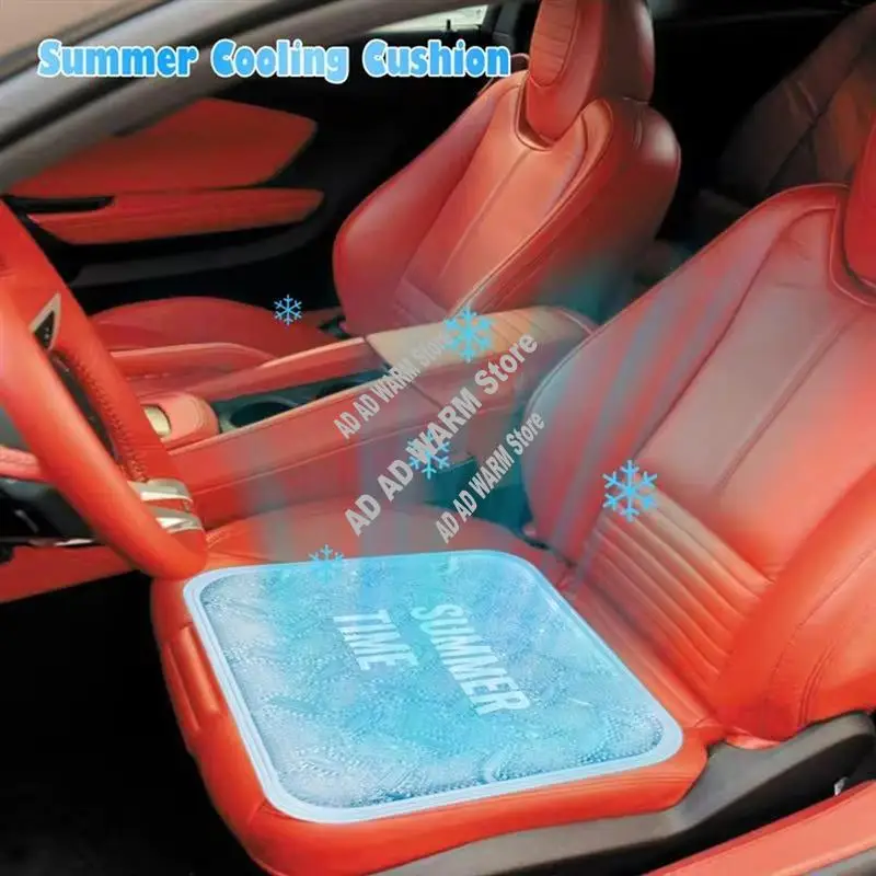 AD23-Summer Cooling Ice Seat Cushion For Chair Comfortable Soft Gel Integration Seat Pad Multi-Functional Ice Mat Summer