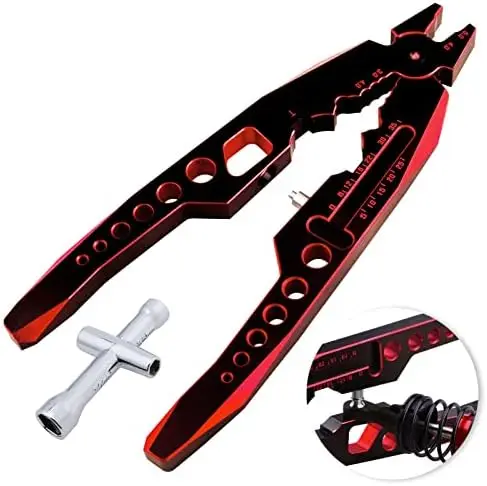 

Металлические плоскогубцы для амортизаторов FriHobby RC – многофункциональный инструмент для Traxxas, Arrma, Axial, Tamiya и других моделей (черный/красный)