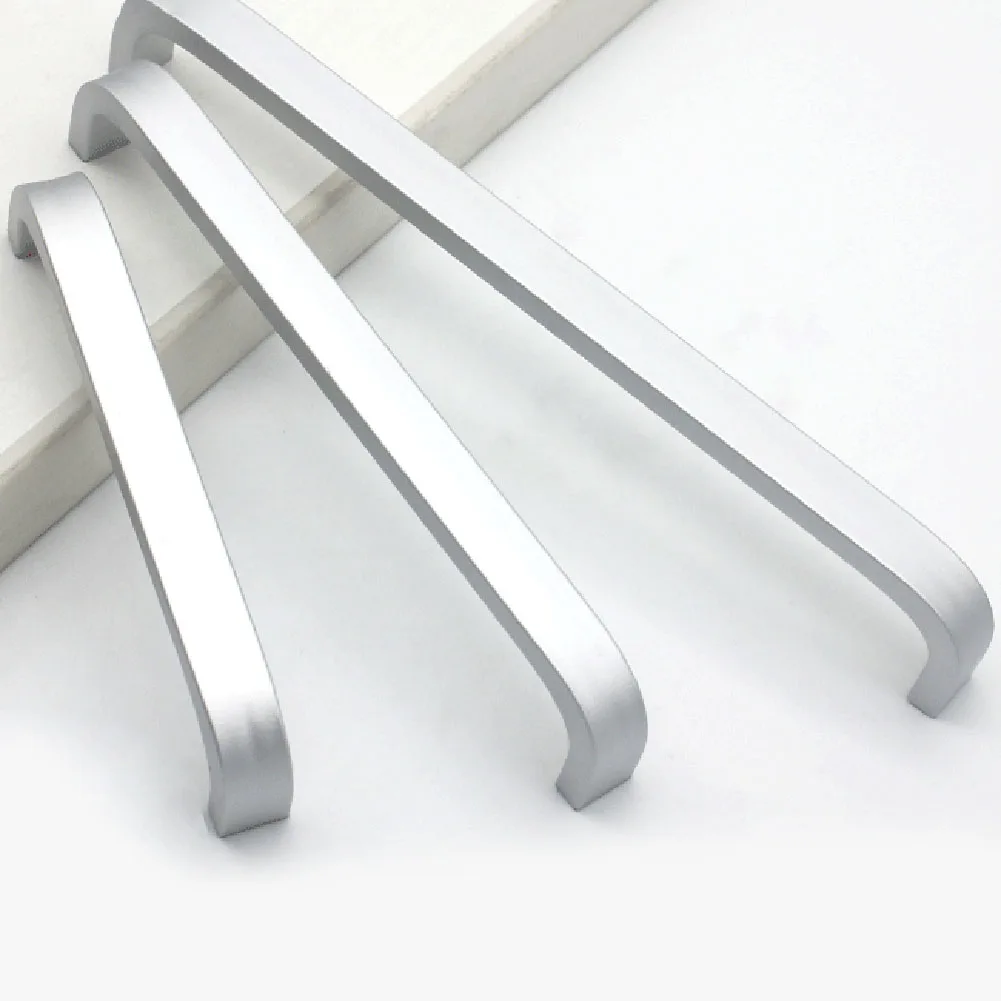 4/6/8/10/12 Inches Cabinet Handle Square Furniture Hardware Stainless Steel Kitchen Door Knobs Cupboard Wardrobe Drawer Pulls