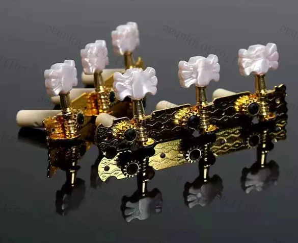 For Classical Guitar Knobs, White Shell Head Guitar Accessories, String Buttons, Tuning Knobs