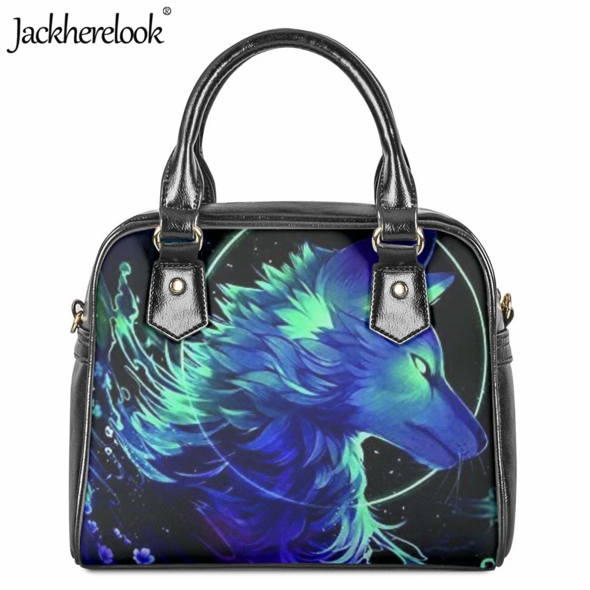 

Jackherelook Art Wolf Pattern 3D Printing Shoulder Bag for Women Fashion Trend New Messenger Bag Luxury Leather Shopping Handbag