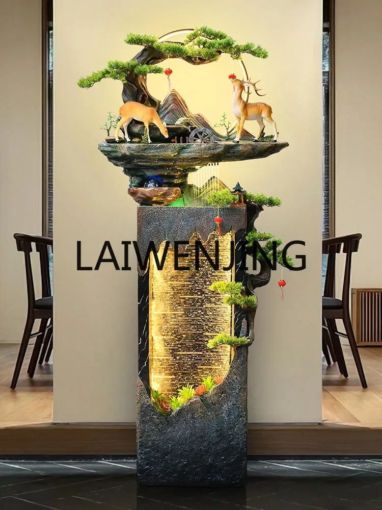 Rockery flowing water fountain high-end lucky ornament living room large circulating water landscape