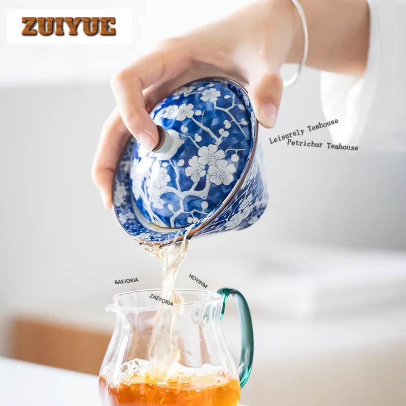 Hand Painted Ice Plum Tea Set Complete Set Luxury Tea Ceremony Set Tea Soaking Teapot And Tea Cup Set Drinkware Decoration Craft