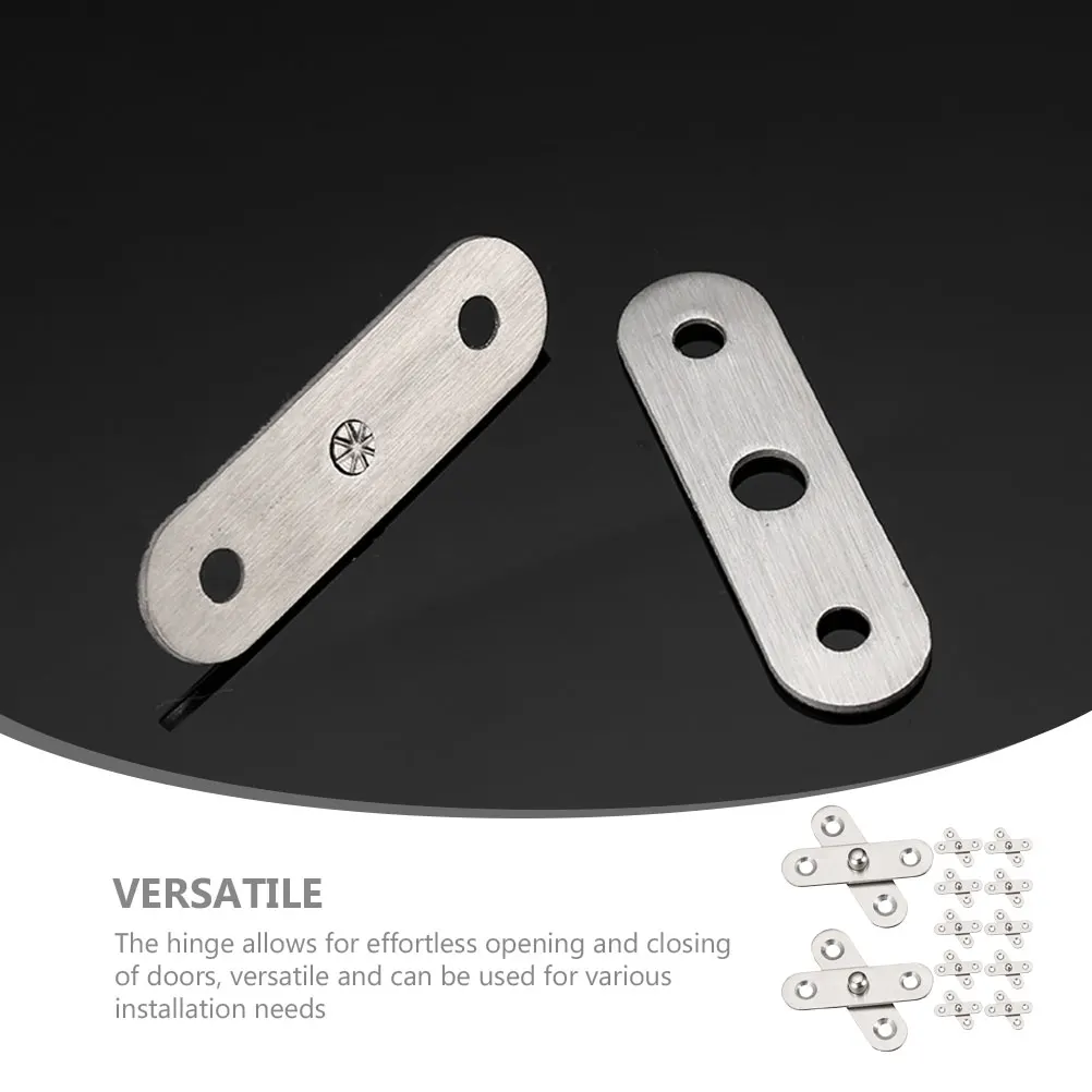 

12Pcs Hidden Rotatable Stainless Steel Door Hinges 360 Degree Pivot for Furniture Cabinet Door Window Installation