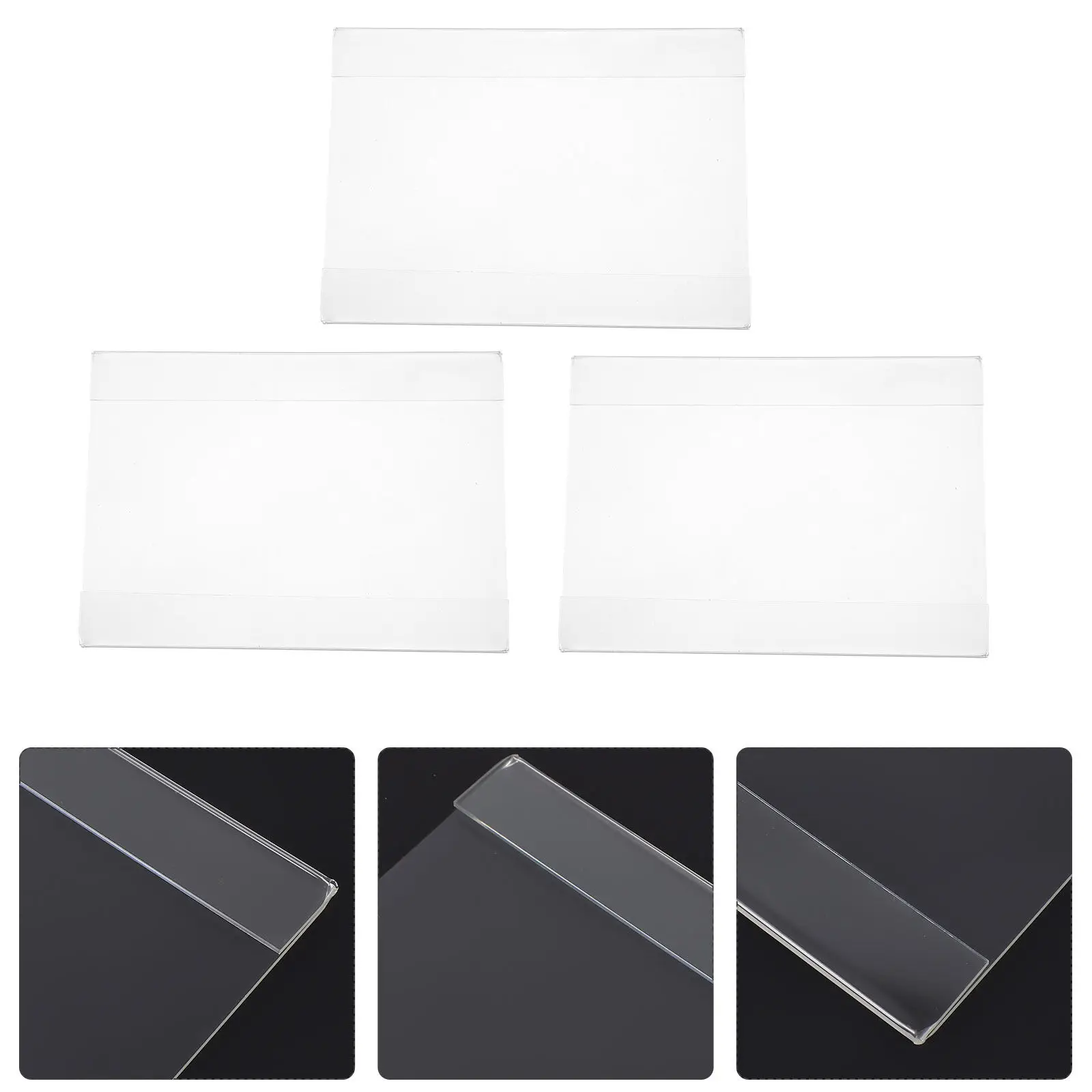 

5Pcs Price Tag Holders Acrylic Clear Label Holders for Supermarkets Shops Retail Shelves Market Display Sign Storage