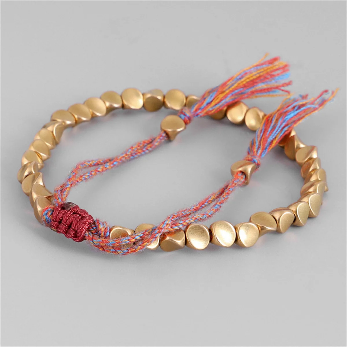 Handmade Tibetan Buddhist Bracelets On Hand Braided Copper Beads Lucky Rope Bracelet & Bangles For Women Men Amulet Jewelry Gift