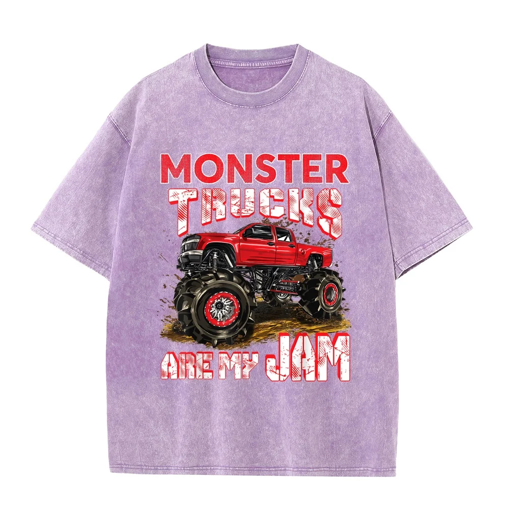 Monster Truck Are My Jam For Lovers Men & Kids T-Shirt Korean Popular Clothes Men's Fashion Vintage T Shirts Funny Quote Tee