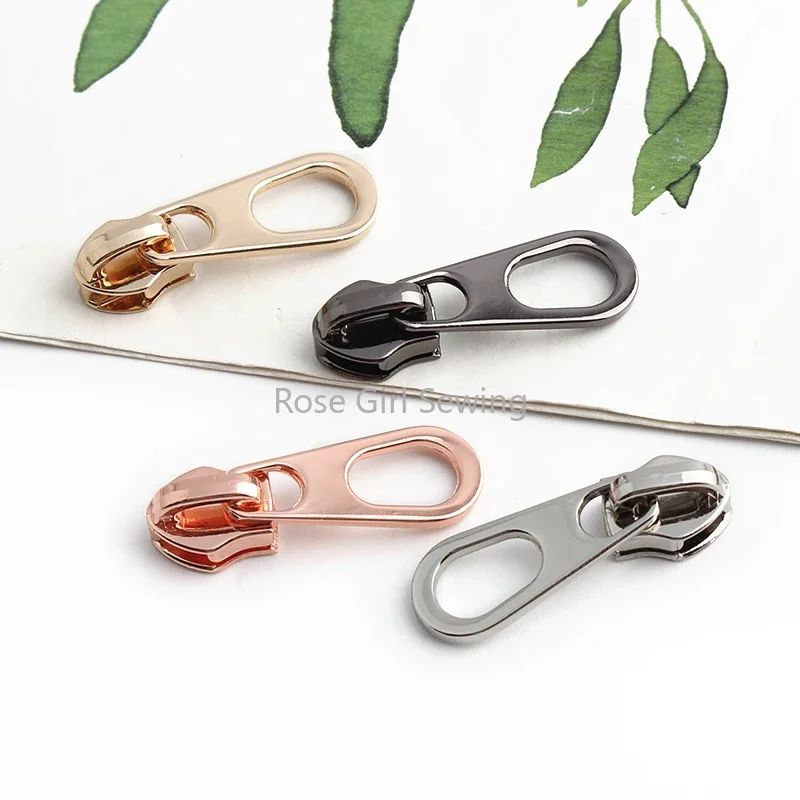 10/50/100PCS 5# Nylon Bat Shape Metal Zipper Puller Slider Head For Bags Garment Decorative Zips Repair Kits Sewing Accessories