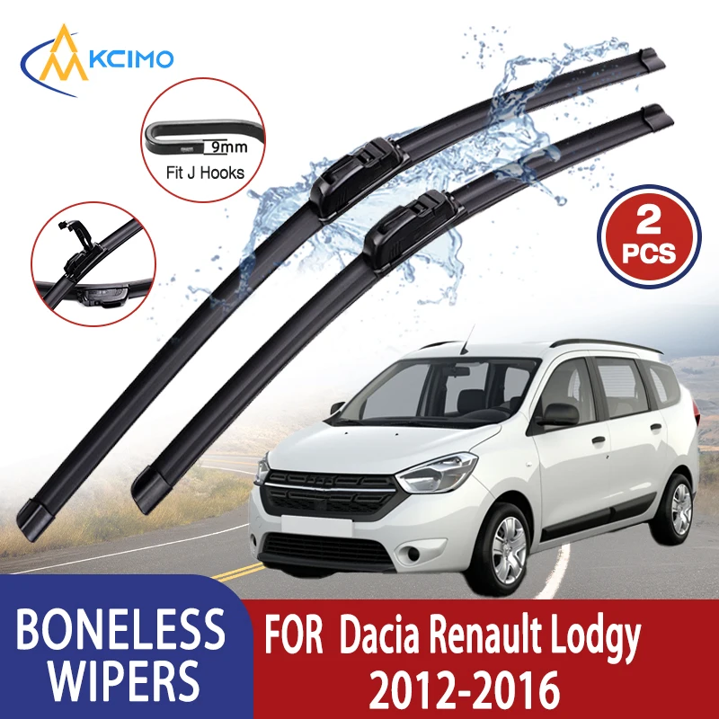 Kcimo für Dacia Renault Lodgy 	 2012–2016 Autowischer, U-Typ, weicher Gummi, ohne Knochen, HD, leise, langlebig, Kfz-Wischer, 55,9 cm + 40,6 cm