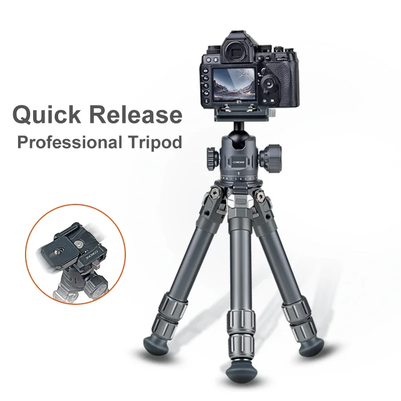 

Aluminium Professional Camera Tripod with Ball Head Quick Release Outdoor tripod Stand for Mobile Phones DSLR Photography