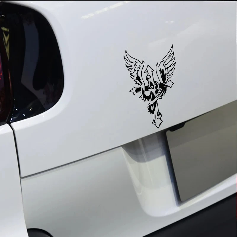 Creative Eagle Heron Cross Stitch Personalized Car Decal Automobile Motorcycle Covering Scratch Decoration Waterproof Reflect
