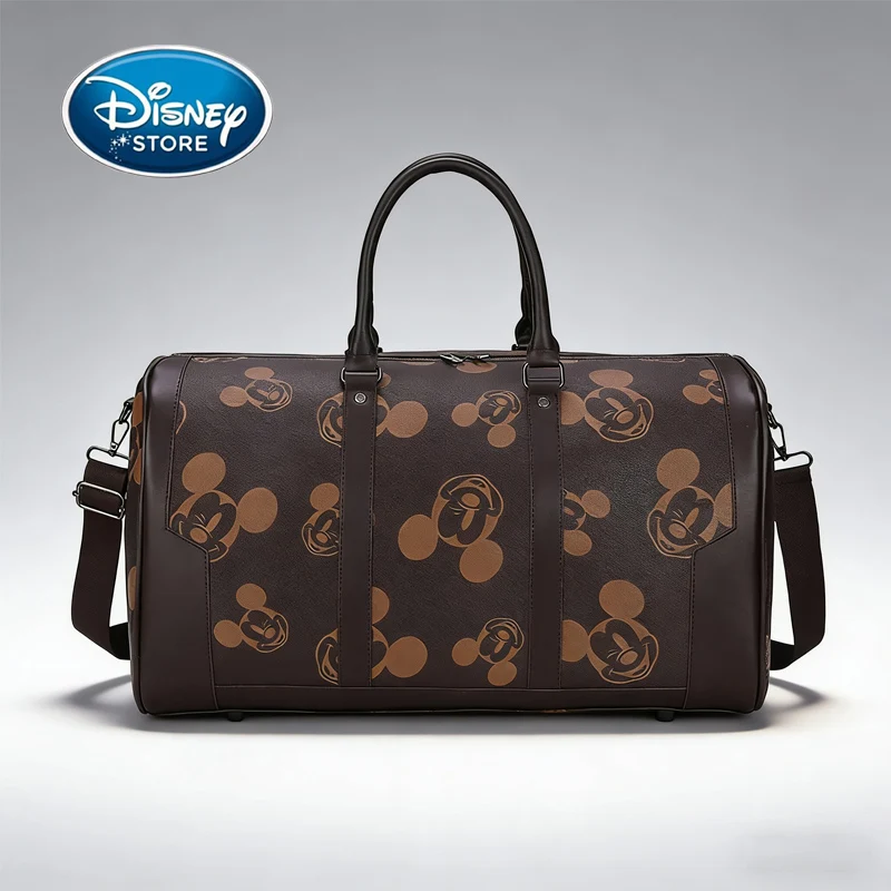 

Disney Mickey Mouse Print Large Duffel Bag - Spacious Oversized Travel Tote With Adjustable Shoulder Strap PU Storage Bag