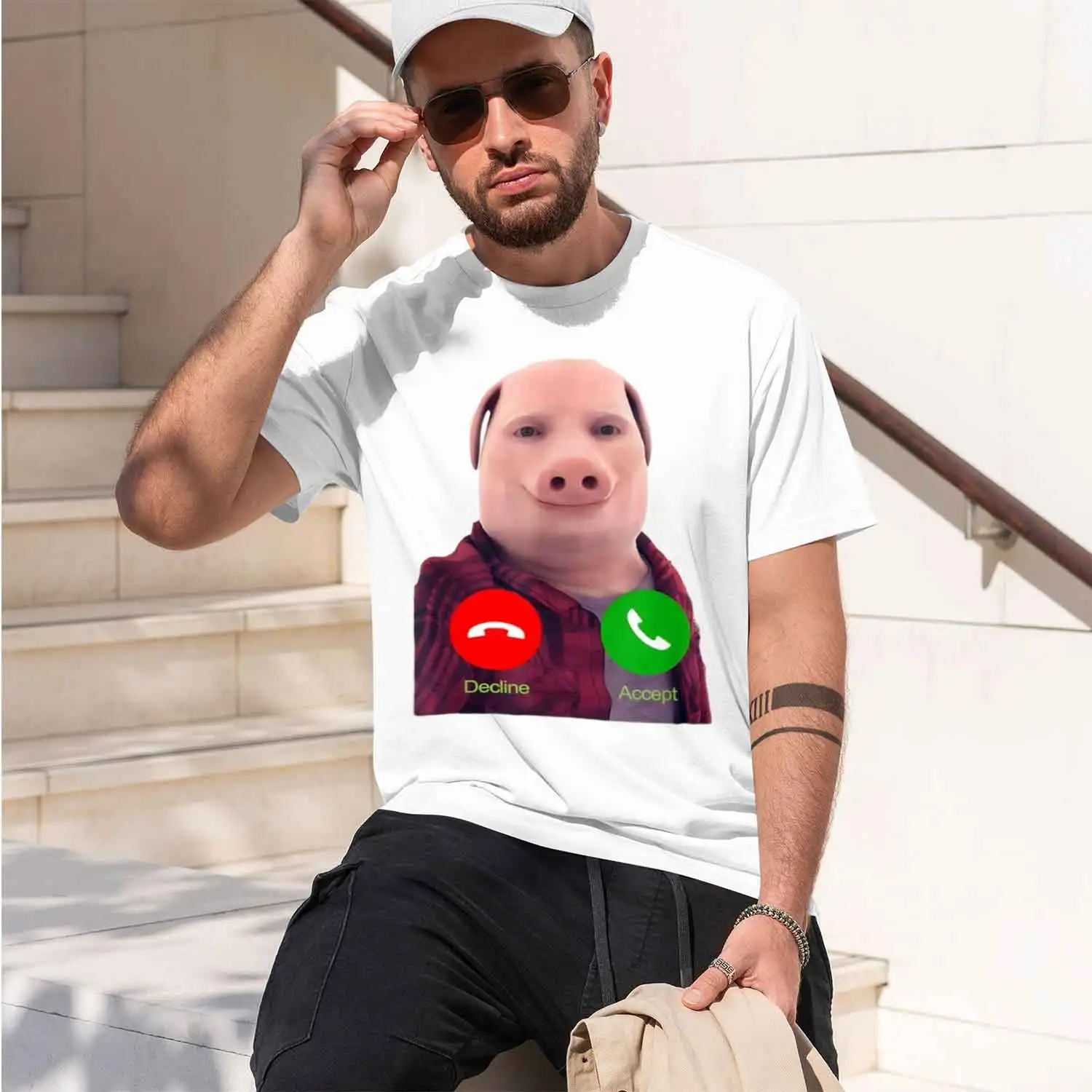 John Pork Is Calling Answer Call John Printed Shirt Funny John Pork Men Women Summer Fashion T-Shirt 2026 New Model Men’s Short-