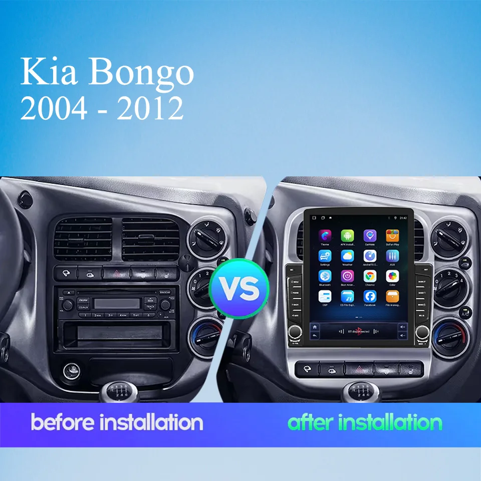 8Core Android 14 8G+128G Carplay Auto Car Radio Audio Stereo Tape Recorder HU Head Unit For Kia Bongo 2004-2012 GPS DVD Cassette