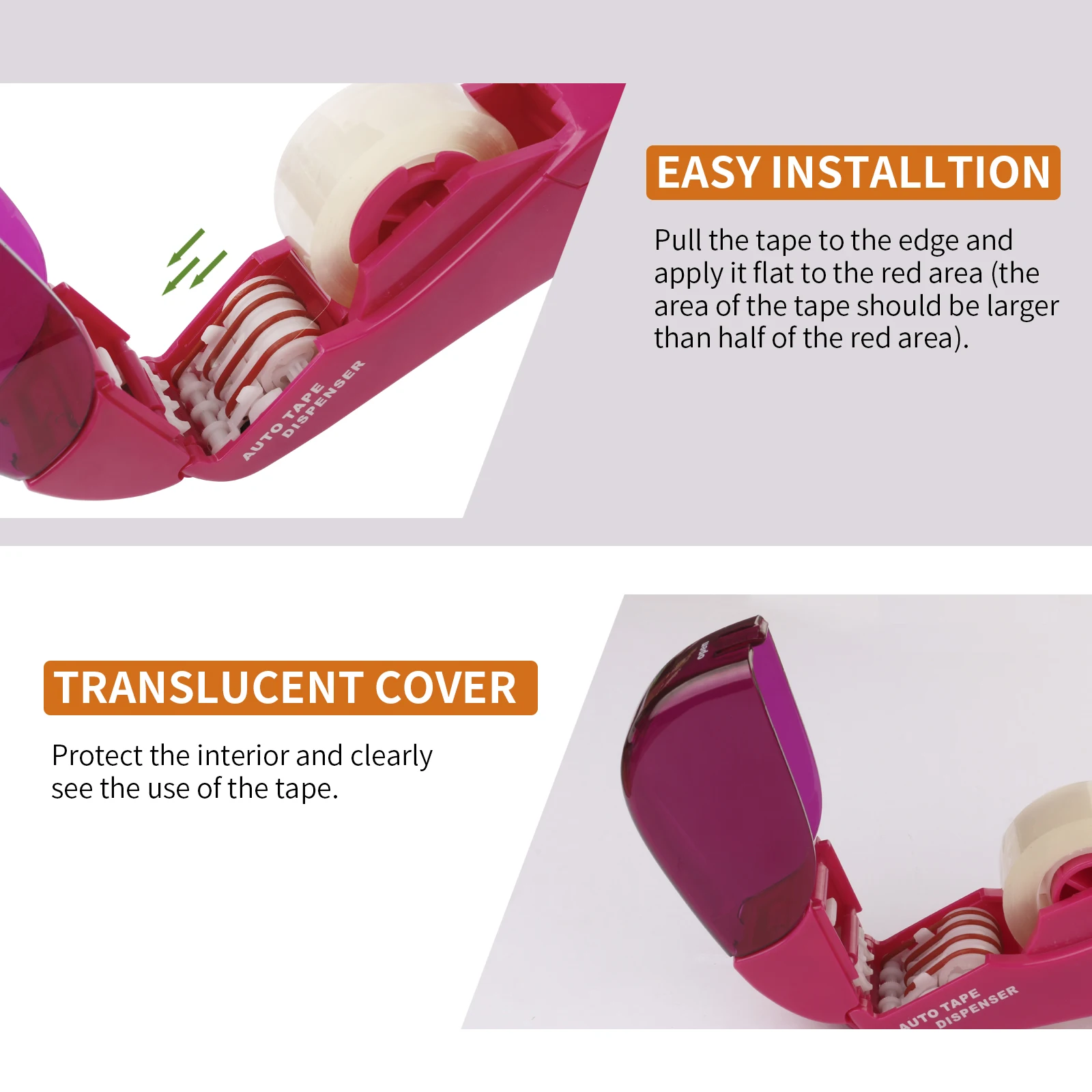 Eagle Automatic Tape Dispenser, No Battery Required, With 2 Rolls Free Tape，Suitable for Handwork,Family Gift Packaging