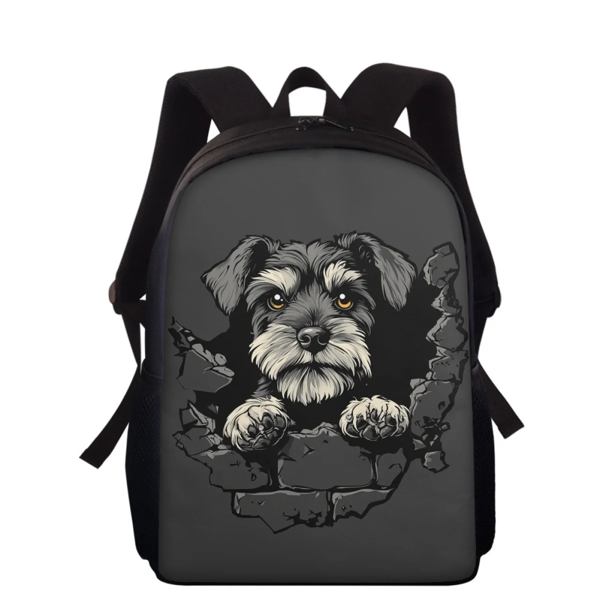 ELVISWORDS Rucksack anpassen, niedlicher Hund, bedruckt, Schultaschen für Teenager, Büchertasche, Damen-Rucksack, 38,1 cm, modischer Mochila, Escolar