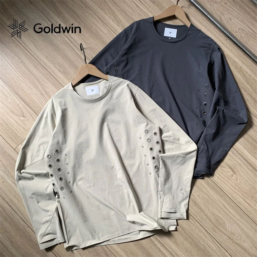 GOLDWIN 0 Series Mens Quick Dry Long Sleeve Shirt 3M Reflective Perforated Anti Odor Moisture Absorbent Hiking Outdoor Top