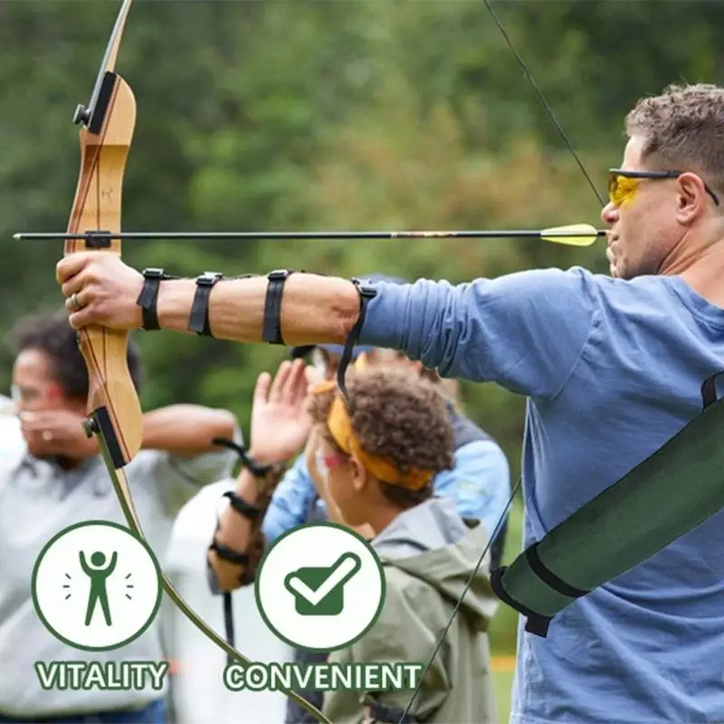 Crossbody Bögen Köcher Tasche Verstellbare Pfeile Rucksäcke Tasche Seite Hüfte Pfeile Tasche Für Outdoor Training Und Wettbewerb – Detail 4