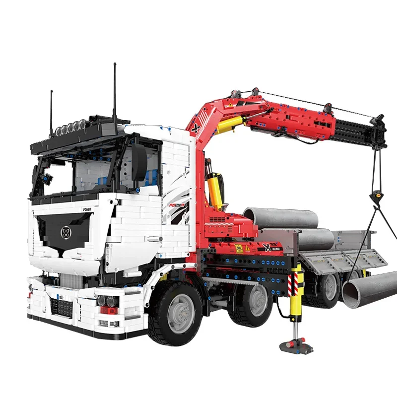 19002 pneumatic crane truck toy puzzle assembly remote control truck building block gift 8238 pieces