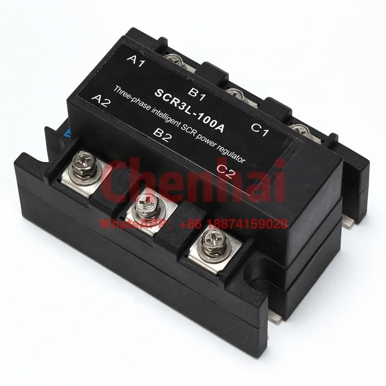 

3 phase 4-20mA 0-10VDC SSR solid state relay380VAC 100A voltage regulator module