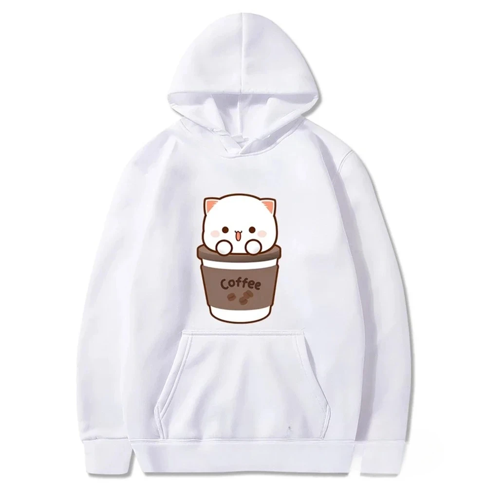 2025 Fun A Black Cat Eating Fish Felpa con cappuccio da donna Harajuku Felpa moda Streetwear Autunno Inverno Felpe con cappuccio da donna calde