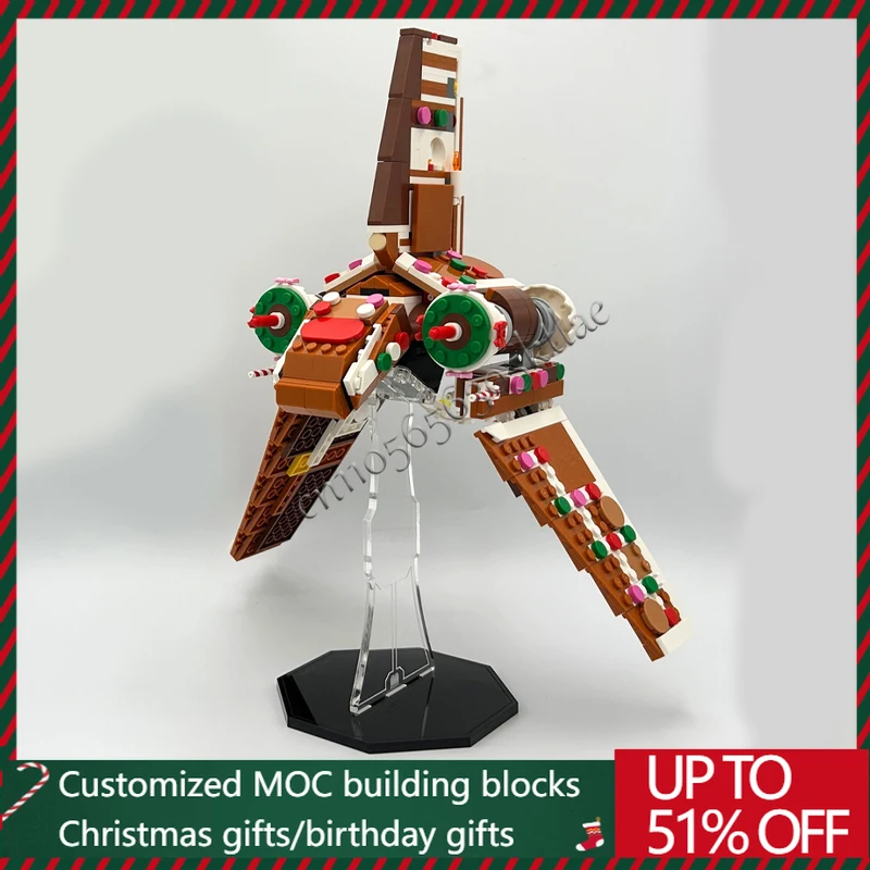 

585 шт. MOC Star Battle Series шаттл модель самолета строительные блоки кирпичи креативная сборка развивающие игрушки детский рождественский подарок