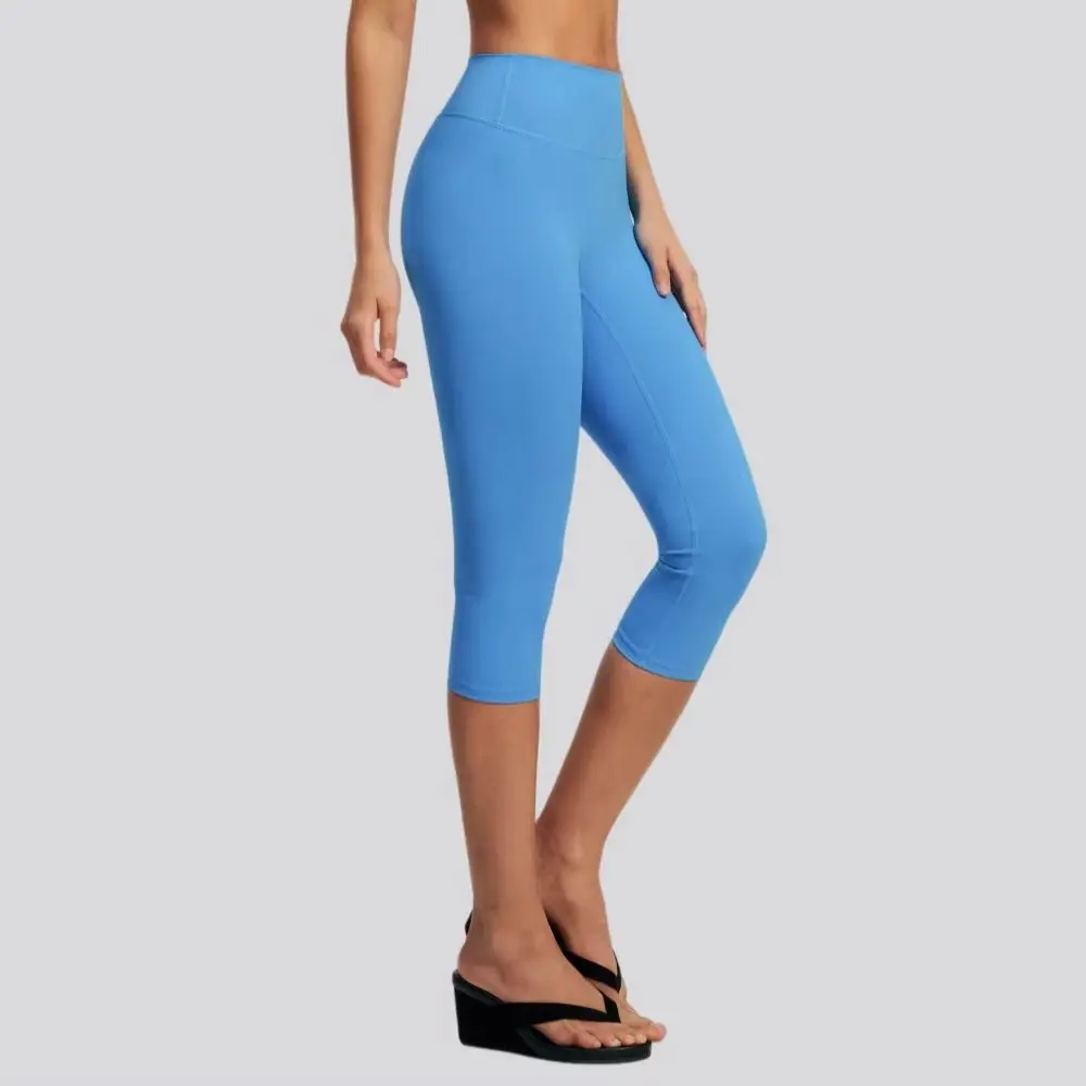 Yoga Capri Pants High Waist Sports Leggings Women Quick Dry Running Sportswear Slim Fit Fitness Pants Gym Clothes Workout Tights