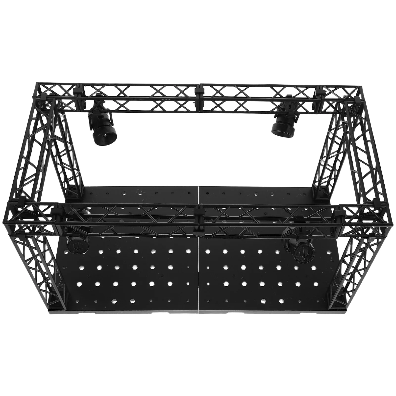 

Handcrafted LED-Lit Display Case for Collectibles: Colorful Showcase Cabinet - Tabletop Organizer Storage Box for Office Desk