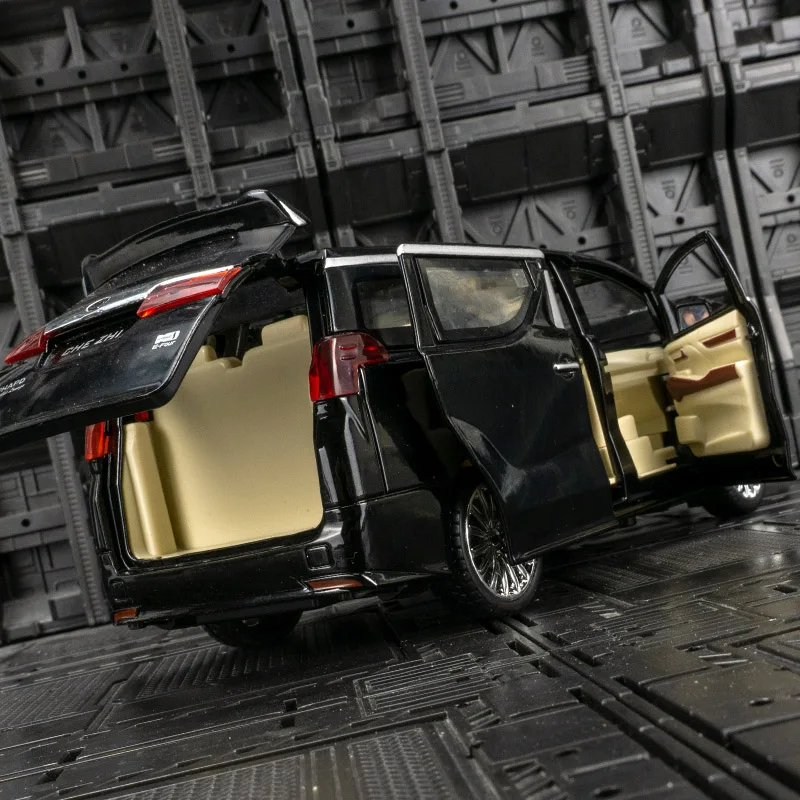 

1:24 Toyota Alphard MPV Business Car Alloy Car Model doors and the front hood and trunk door can be opened fine workmanship