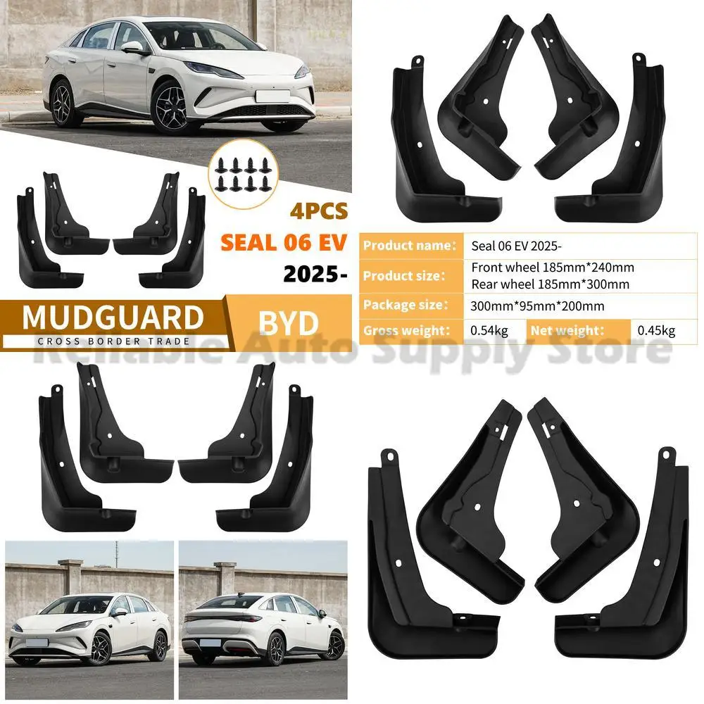 

For BYD Seal 06 EV 2025 Mud Flaps Rubber Fender Guards Auto Accessories Drop Shipping Premium Quality Durable Protection Stylish
