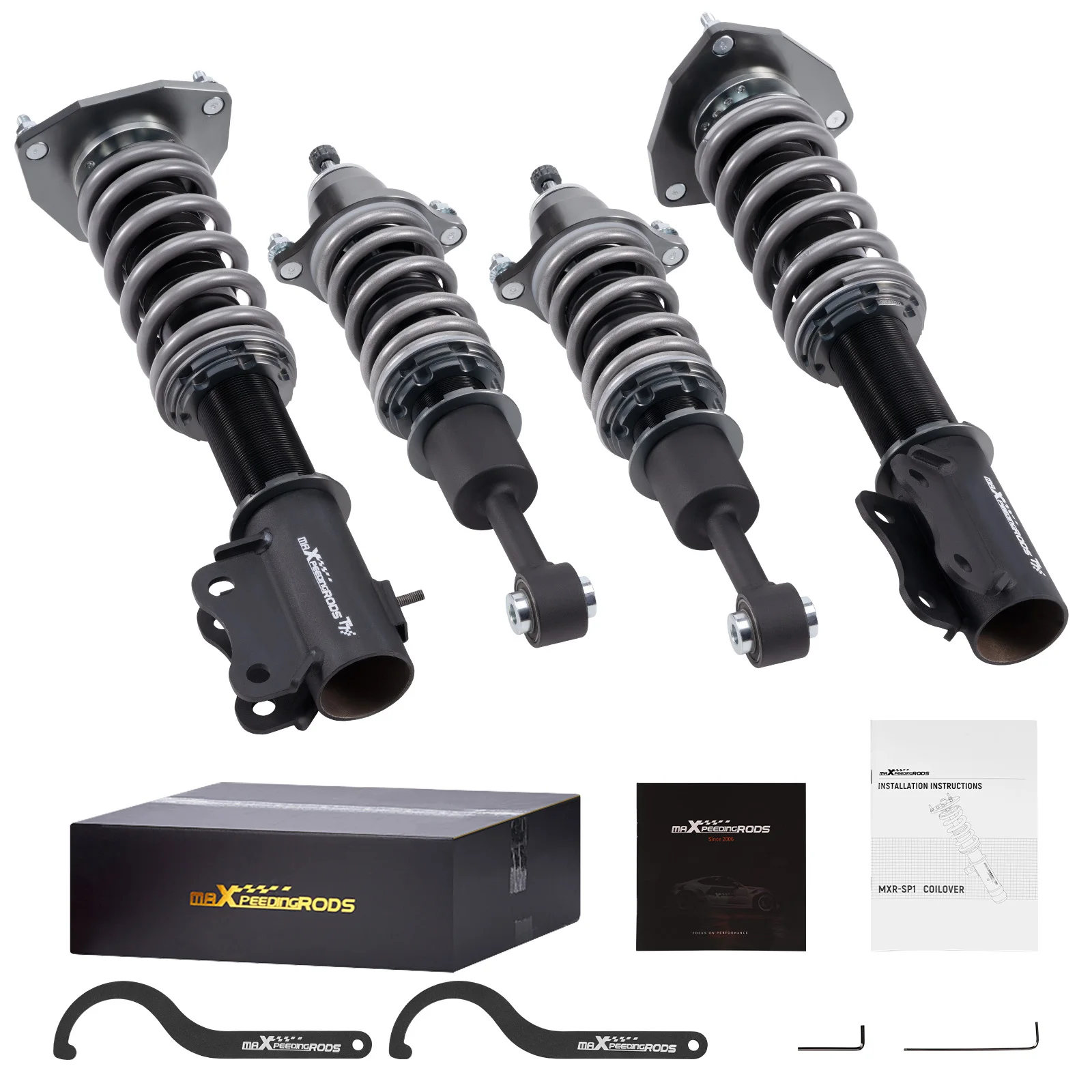 MaXpeedingrods 24 Level Damper Adjustment Coilovers Shocks for Mitsubishi Lancer ES OZ CS6A FWD 2002-2006