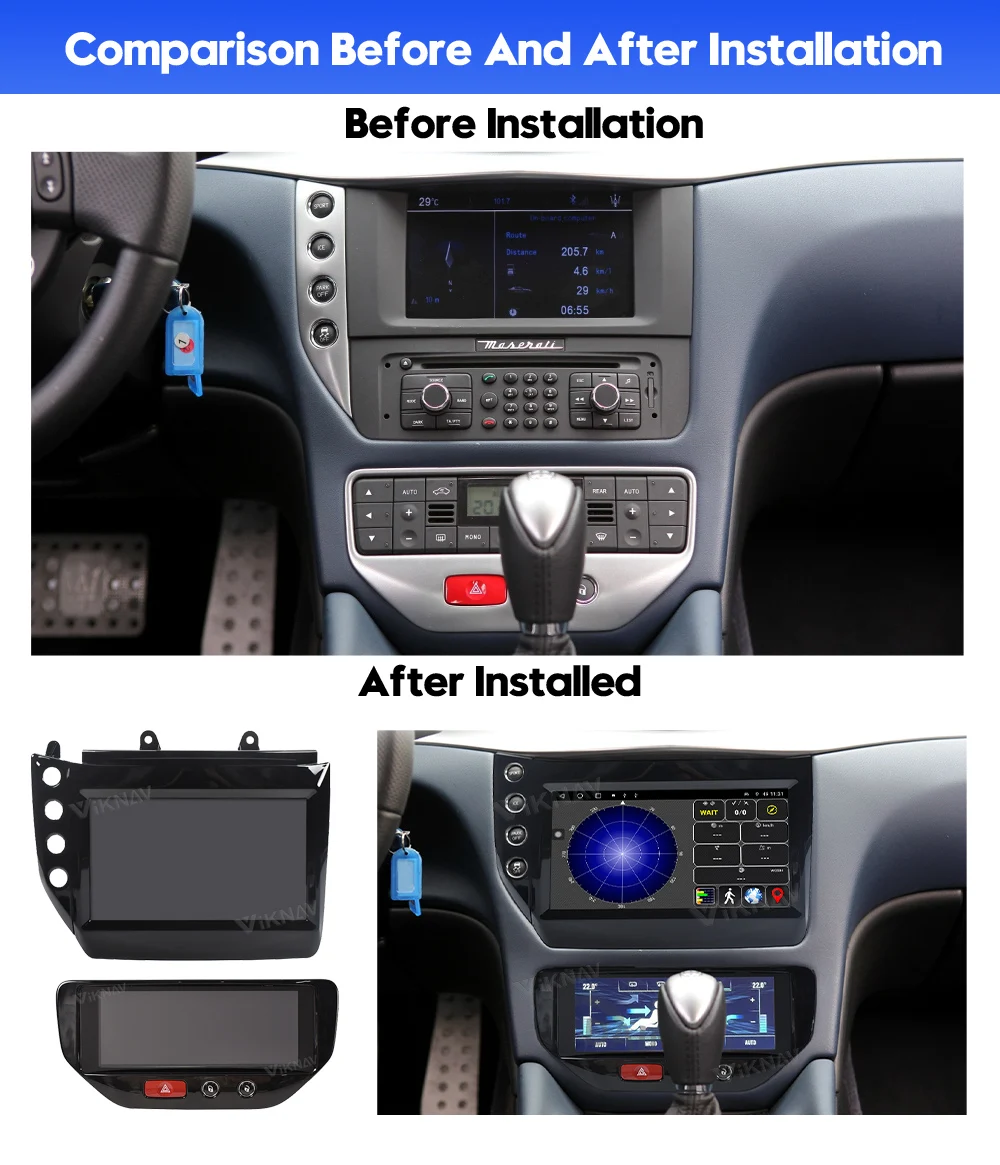 Car Radio For Maserati GT GranTurismo 2007-2017 Upgrade Android Wireless Carplay Multimedia Player GPS Navigation Head Unit