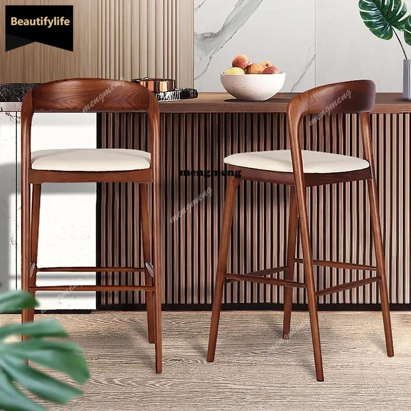 

Wooden Legs Black Bar Stools Back Minimalist Unique Designer Modern Bar Stools Kitchen Sturdy Sillas De Comedor Home Furniture D