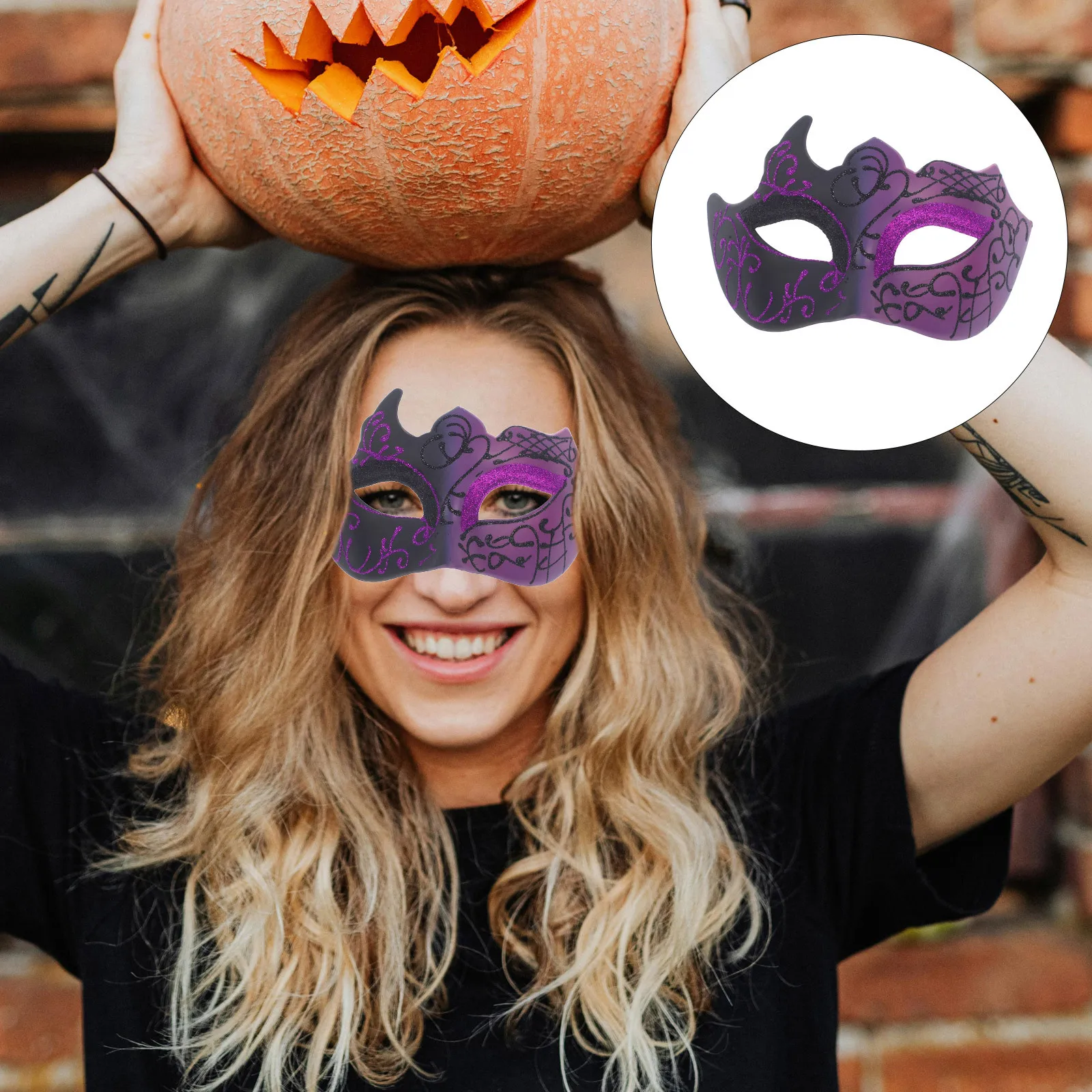 قناع واقعي لأقنعة الهالوين المزخرفة للفتيات نصف الفتيات للحفلات التنكرية #5