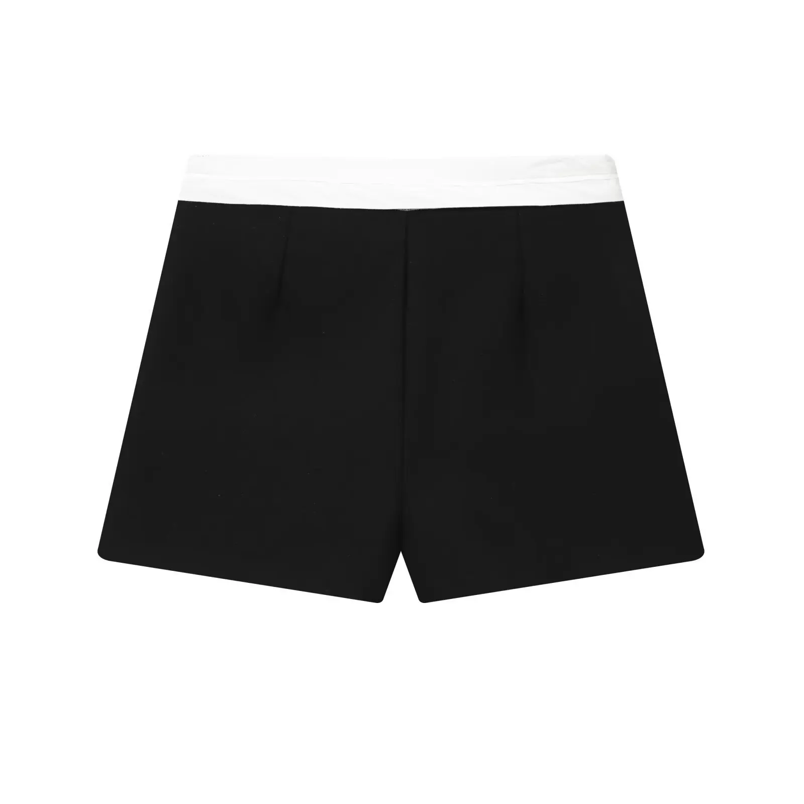 Dave&Di Autumn And Winter Women's French Fashion Color-blocked Black And White Culottes Mini Skirt Shorts Women