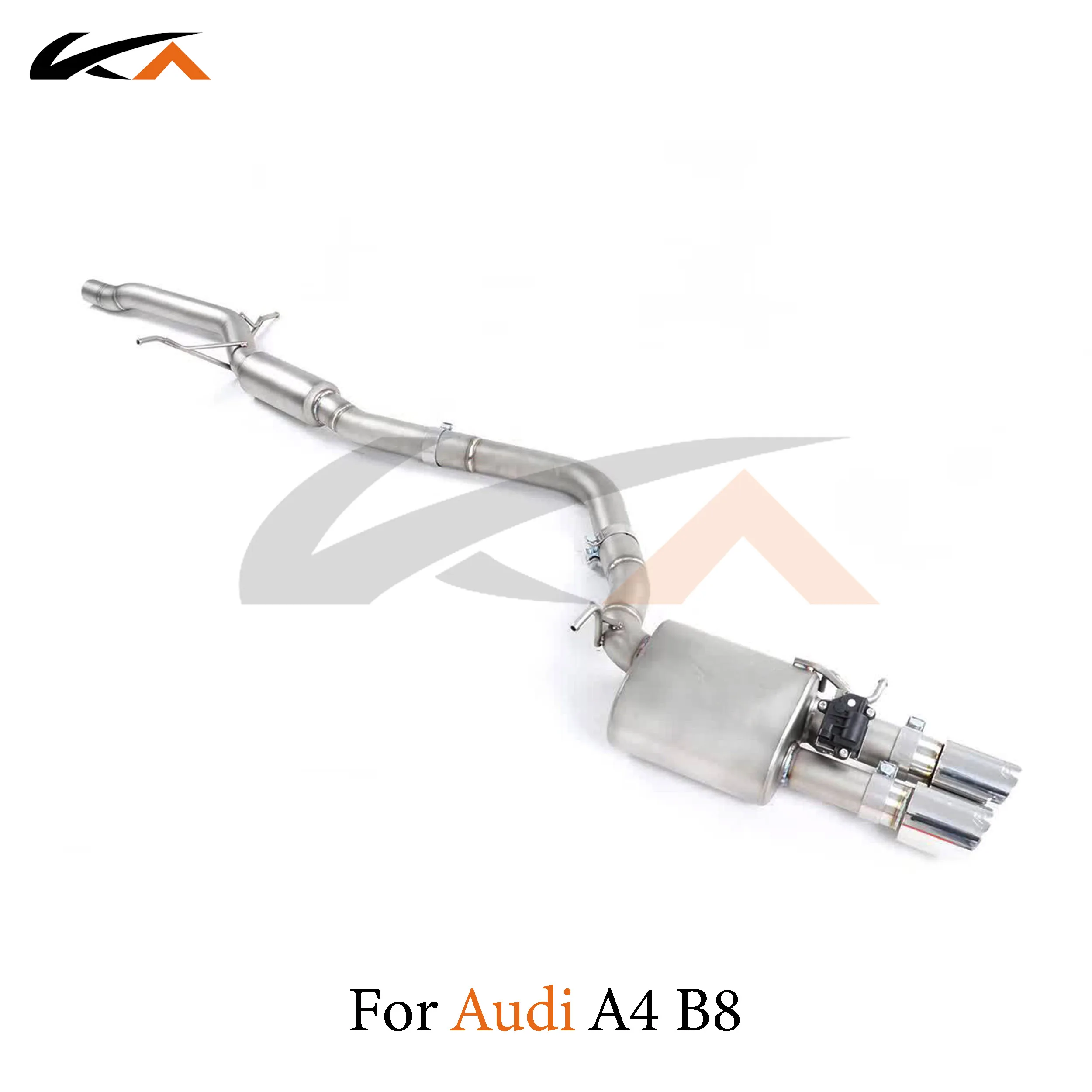 KA Tuning exhaust system parts stainless catback for Audi A4 A5 B8 2.0T rear section performance muffler valve