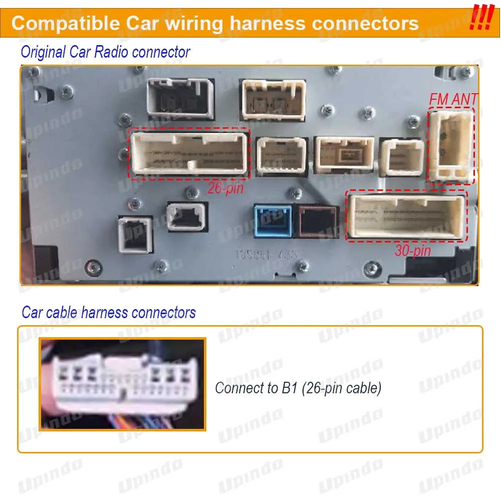 Car Android Radio Cable Connector Socket Power Wiring Harness with CANBus MOST Decoder for Toyota Alphard Lexus IS250 IS300