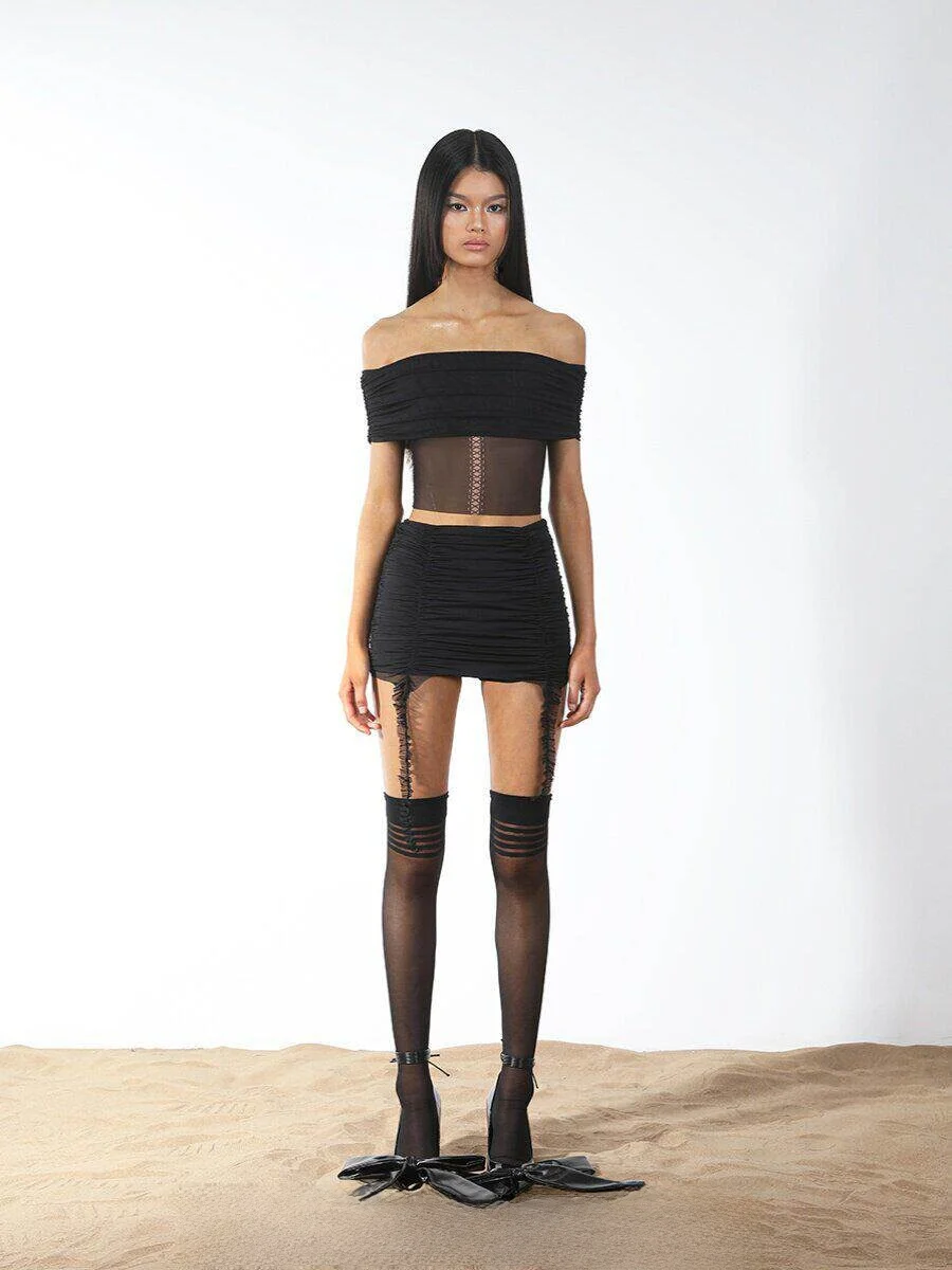 

Модный плиссированный комплект NOLA: стильный и трендовый образ из полиэстера для женщин 18-25 лет, летняя коллекция