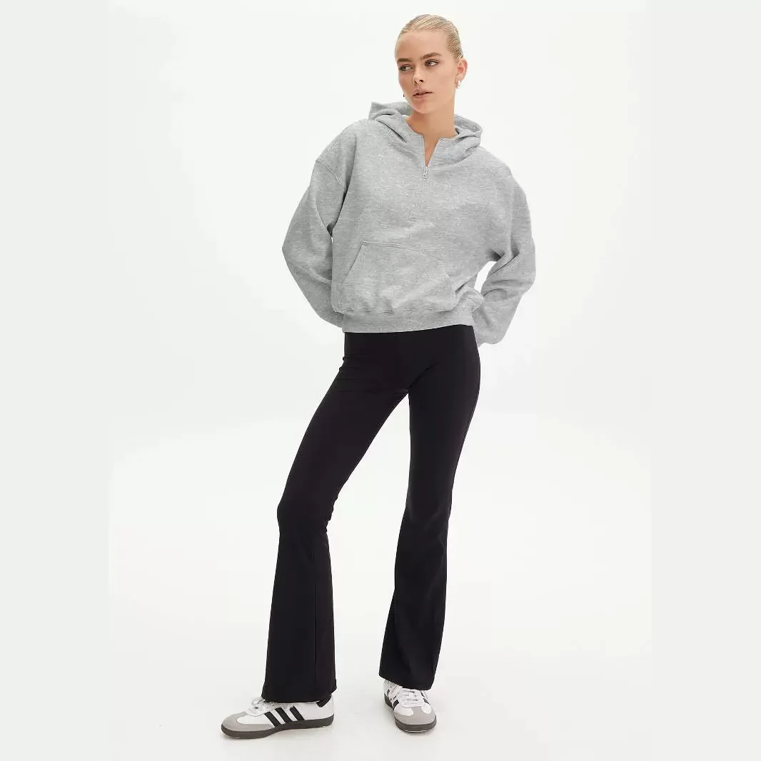 Personalized Trendy Brand Half-zipper Sweater Fashionable Loose Pullover Hoodie Long-sleeved Top Hoodies Women Sweatshirts